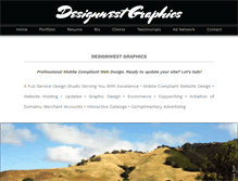 Tablet Screenshot of designwestgraphics.com